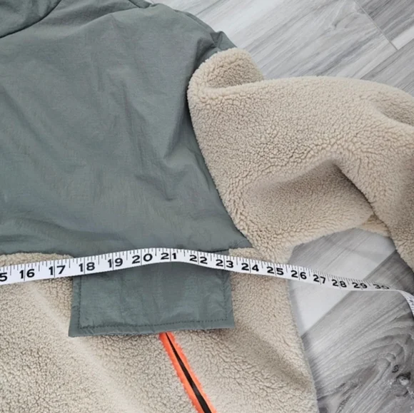 Zara Olive and Lavender Sherpa  Jacket Sz XL - Picture 7 of 10
